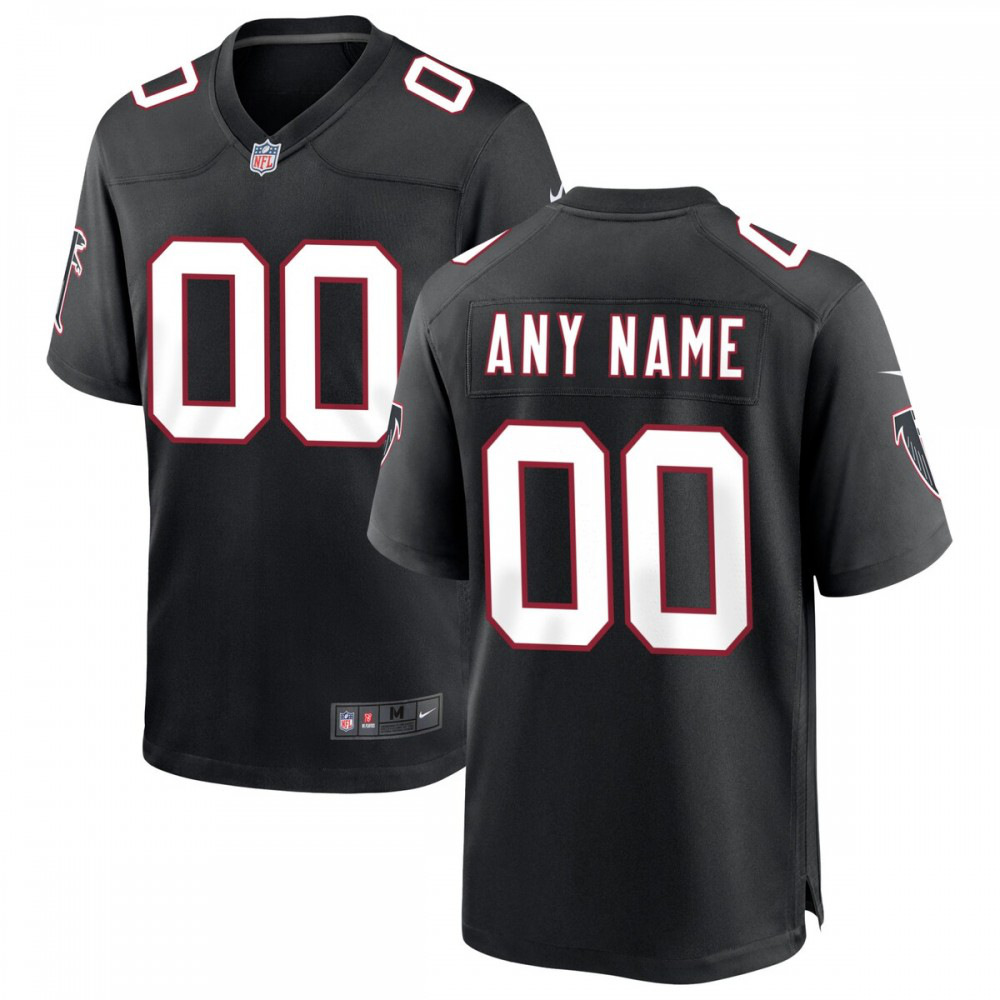 Atlanta Falcons Nike Throwback Custom Game Jersey - Black-GridironStore